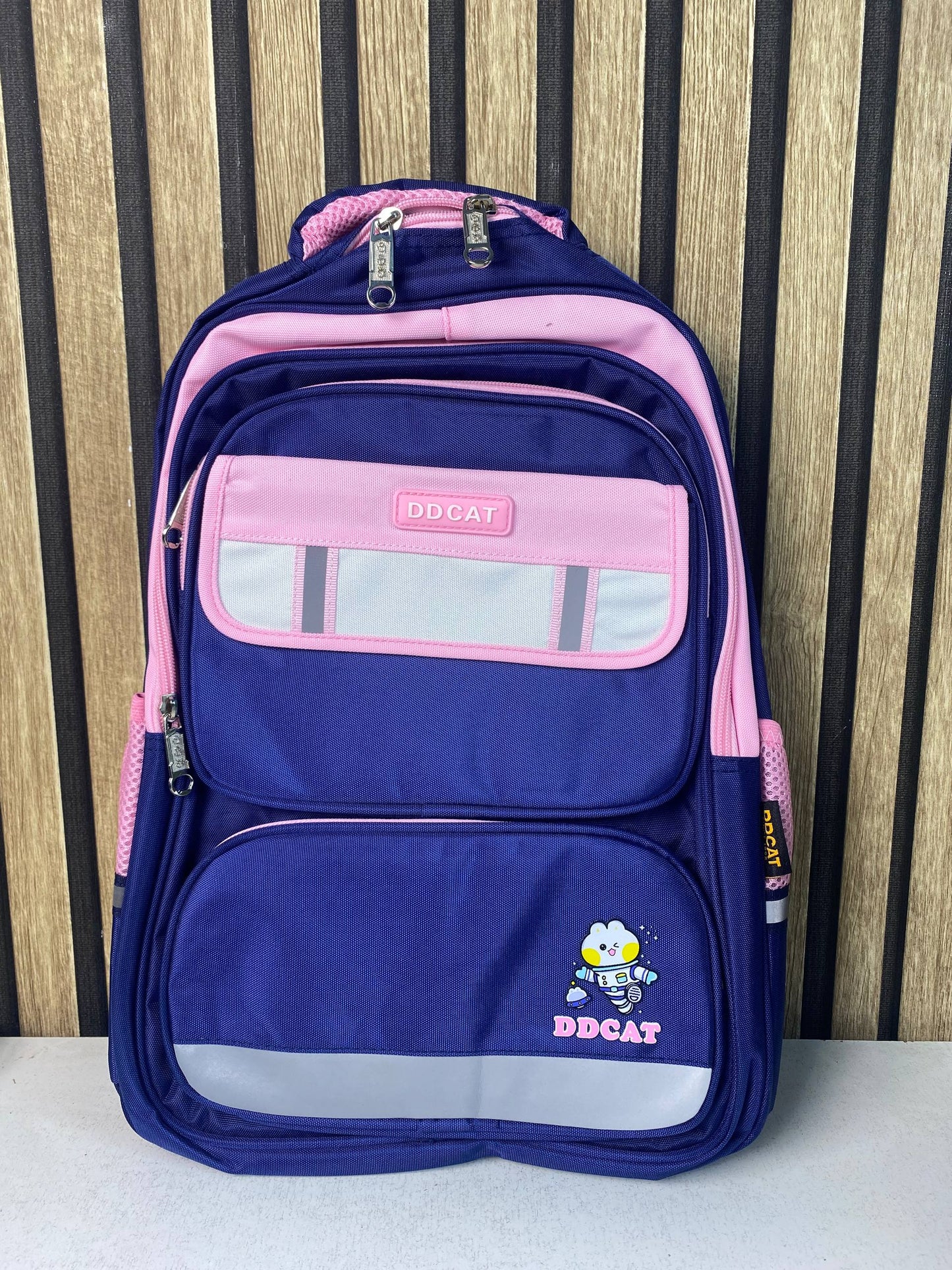 Sac à Dos Scolaire Style Kawaii Grand Volume Tissu Imperméable Rose et Bleu SACKDS07RSB - حقيبة مدرسية بتصميم كاوايي