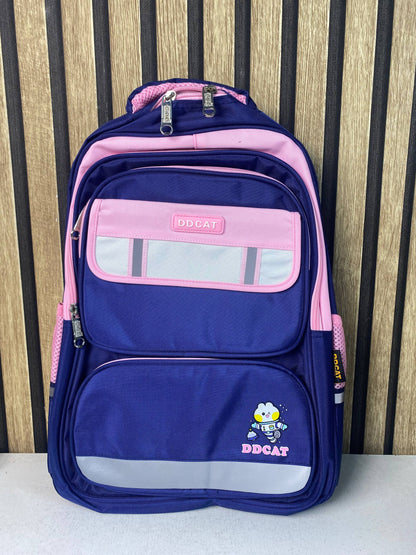 Sac à Dos Scolaire Style Kawaii Grand Volume Tissu Imperméable Rose et Bleu SACKDS07RSB - حقيبة مدرسية بتصميم كاوايي
