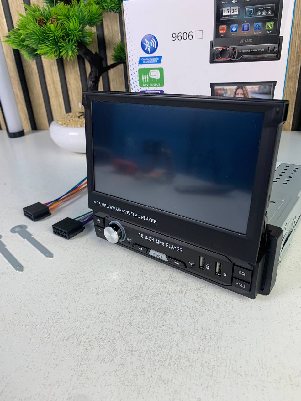 DVD Lecteur MP5 de Contrôle Central Rétractable pour Voiture - مشغل راديو قابل للفتح