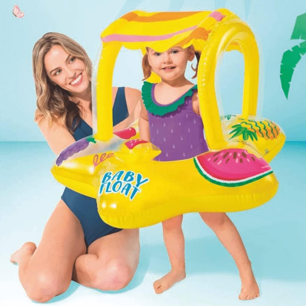 Intex Bouee enfant Avec un auvent intégré pour se protéger des rayons du soleil 56573NP