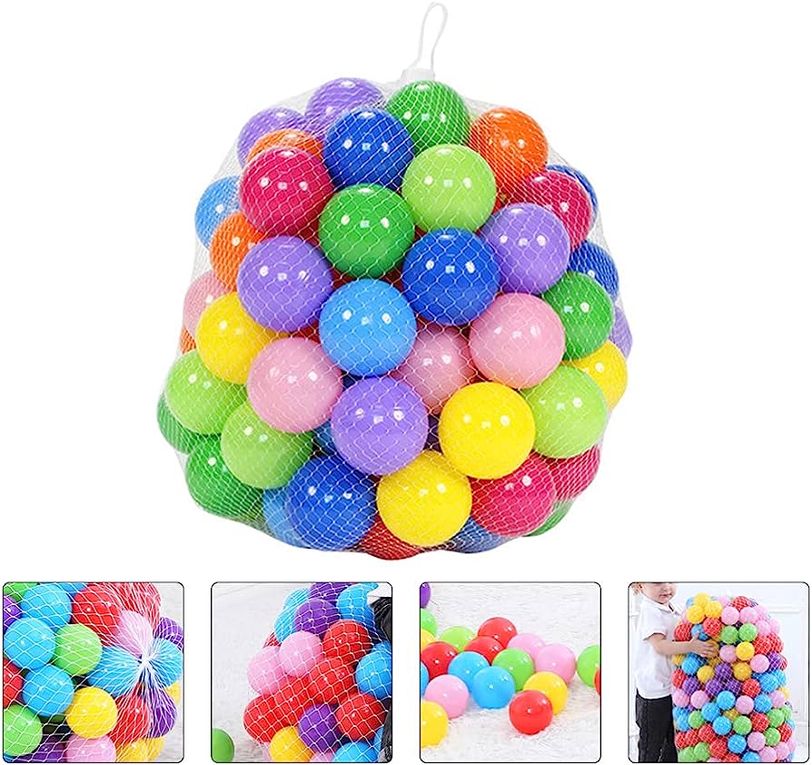 Sac de 50 balles De Jeux multicolore avec Diamètre 75 Mm