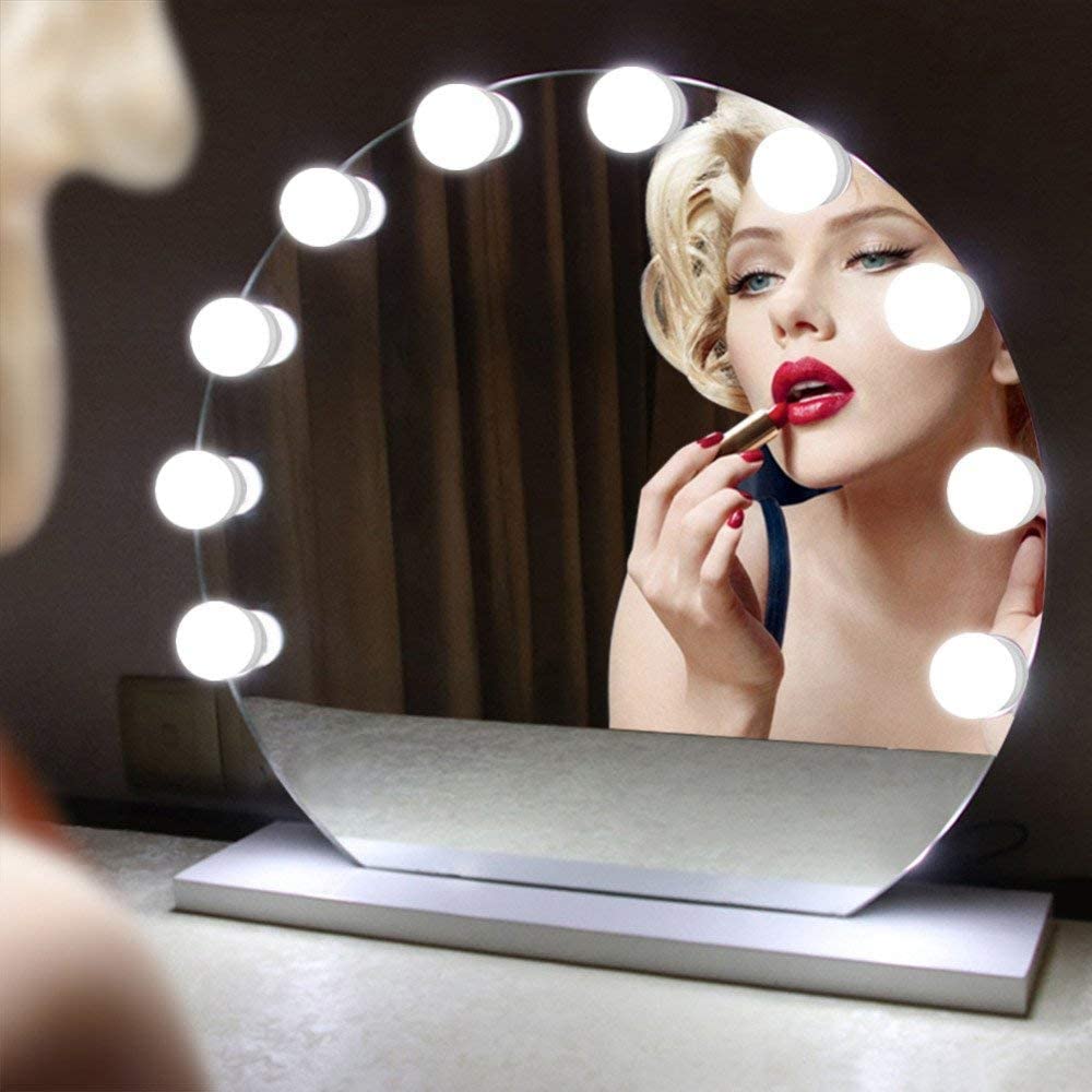 Chende Lampe pour miroir de courtoisie 10 psc Hollywood Style