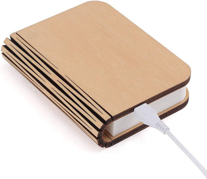 Livre lumineux LED pliable en bois 5 Modes d'éclairage rechargeable