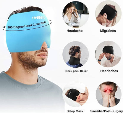 Chapeau de soulagement des maux de tête en Gel extensible