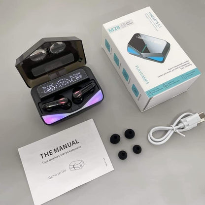 M28 Wireless Earbuds TWS Bluetooth 5.1 Gaming Monster