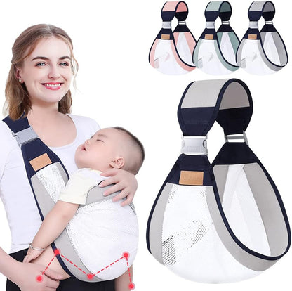 Écharpe à double usage pour nouveau-né 0-36M en tissu maillé