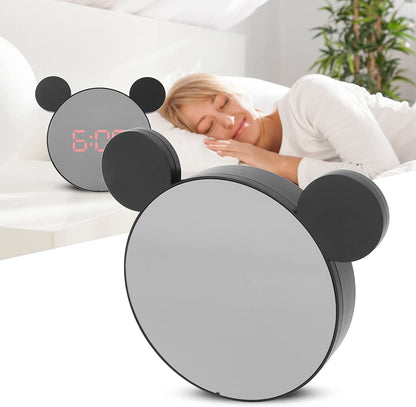 Réveil miroir numérique intelligent en forme mickey mouse