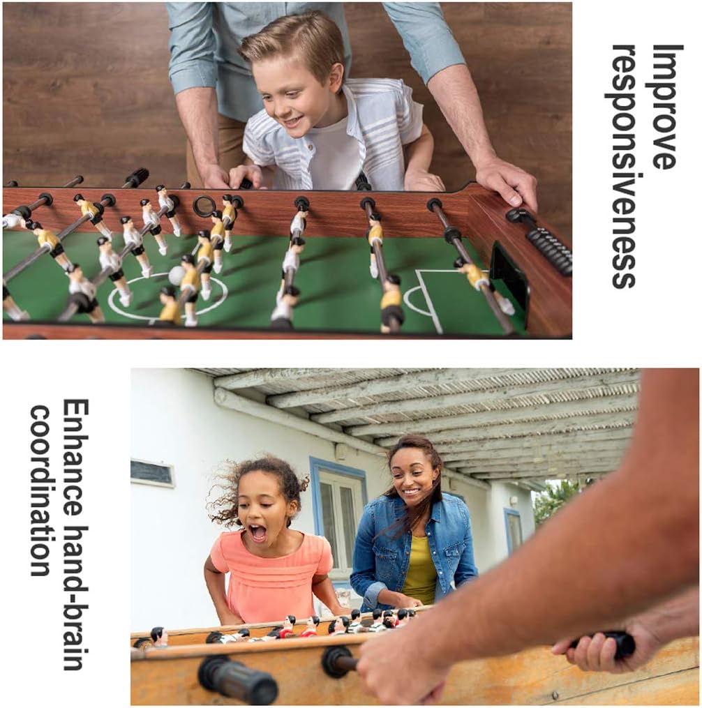 MidiLi Table de Baby foot à 6 rangées en Bois