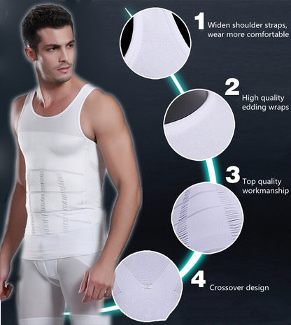 Compression Shaper Homme Anti-Gynécomastie et Amincissant - قميص ضاغط رجالي لتنحيف الجسم وإخفاء التثدي