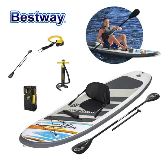 Hydro-Force White Cap Paddle gonflable Avec Pompe À Main Et Sac À Dos Bestway-65342 تنزوت
