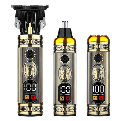 Rasoir professionnel multifonction 3en1 Étanche en acier Rechargeable USB - تنزوت