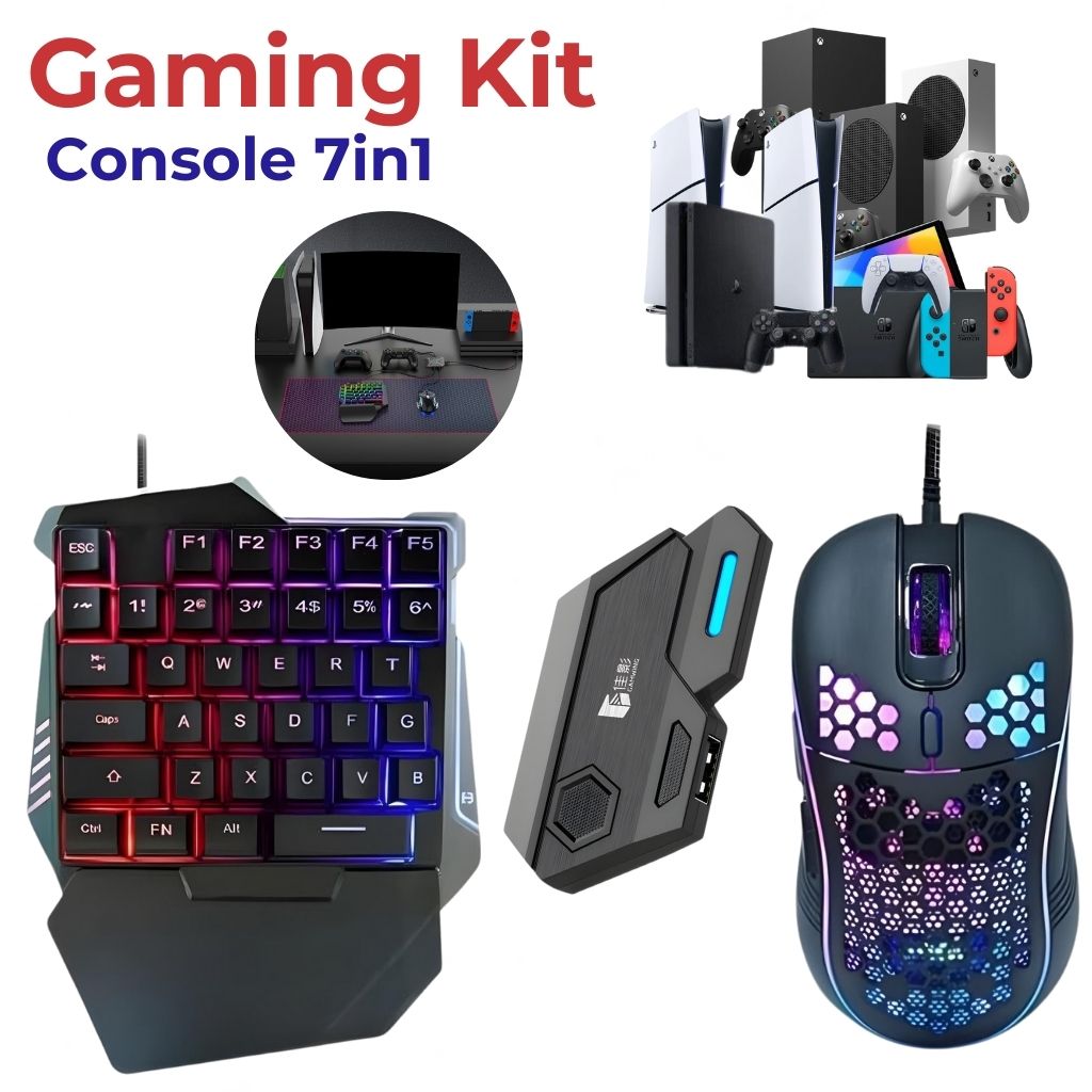 Convertisseur Clavier et Souris Gaming 7 en 1 – محول لوحة مفاتيح وفأرة للألعاب تنزوت