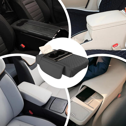 Organisateur pour Accoudoir de Voiture Multifonction - صندوق تخزين مسند ذراع السيارة متعدد الوظائف مع وسادة مريحة