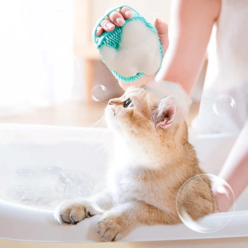 Brosse de Nettoyage et Distributeur De Shampoing en Silicone – فرشاة الحمام من السيليكون