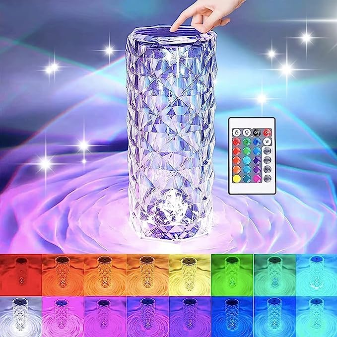 Lampe led en cristal Diamant style RGB 16 Couleurs
