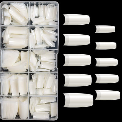Boite 500 Pcs Pose Capsules 10 Sizes ongles transparent