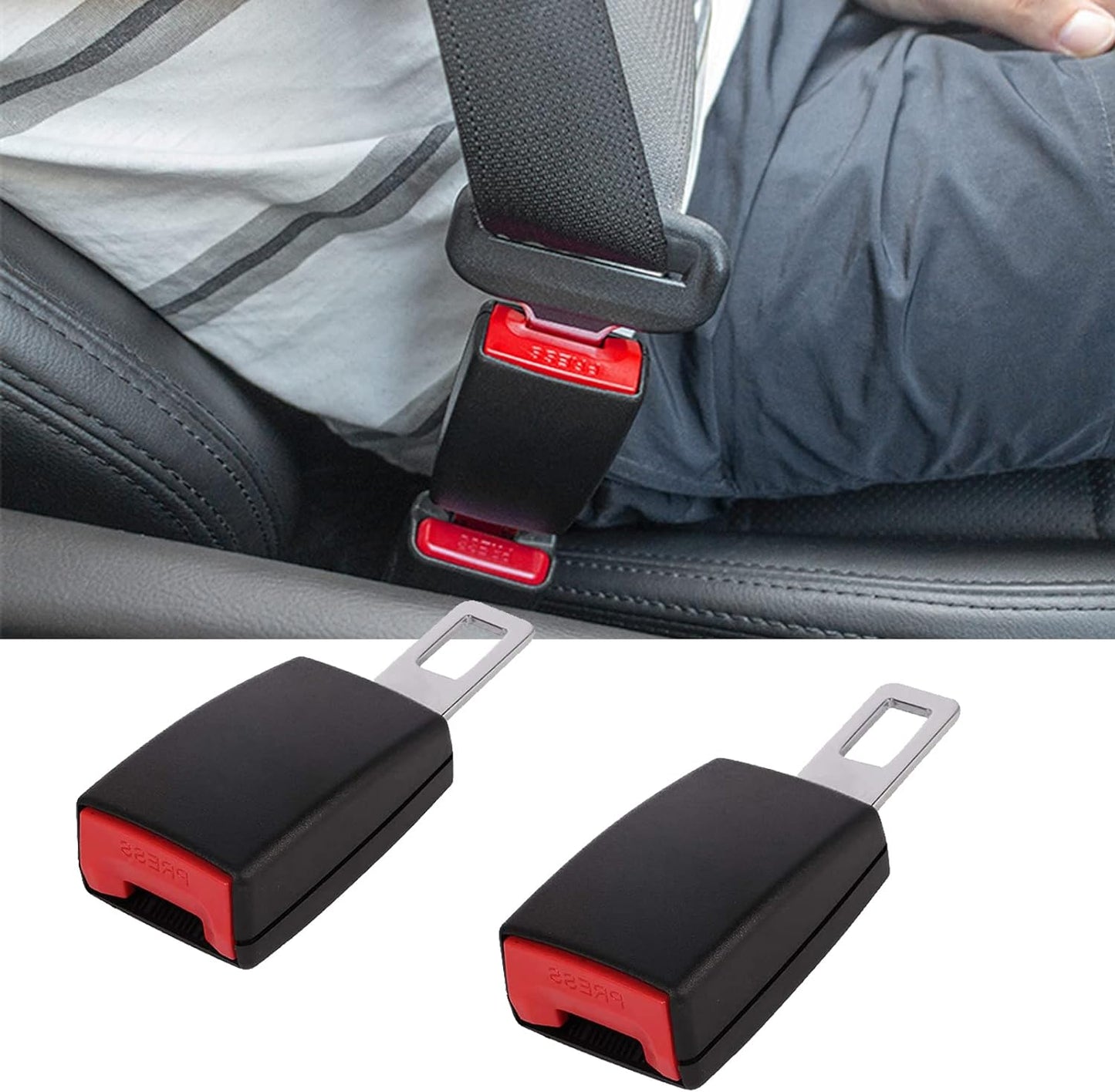 4Pcs Rallonge de ceinture de sécurité de voiture anti-Bip