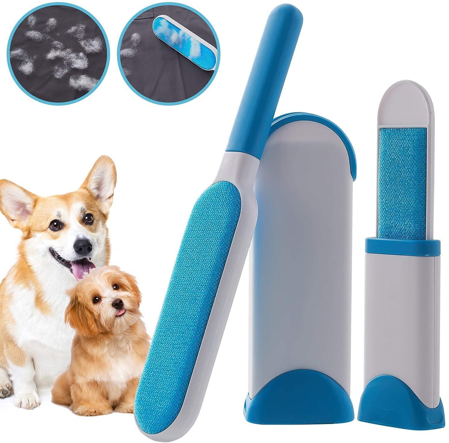 Brosse double face pour enlever les poils d’animaux, la poussière et les peluches, vêtements, meubles, canapé, tapis – فرشاة لإزالة شعر الحيوانات الأليفة والغبار والوبر تنزوت