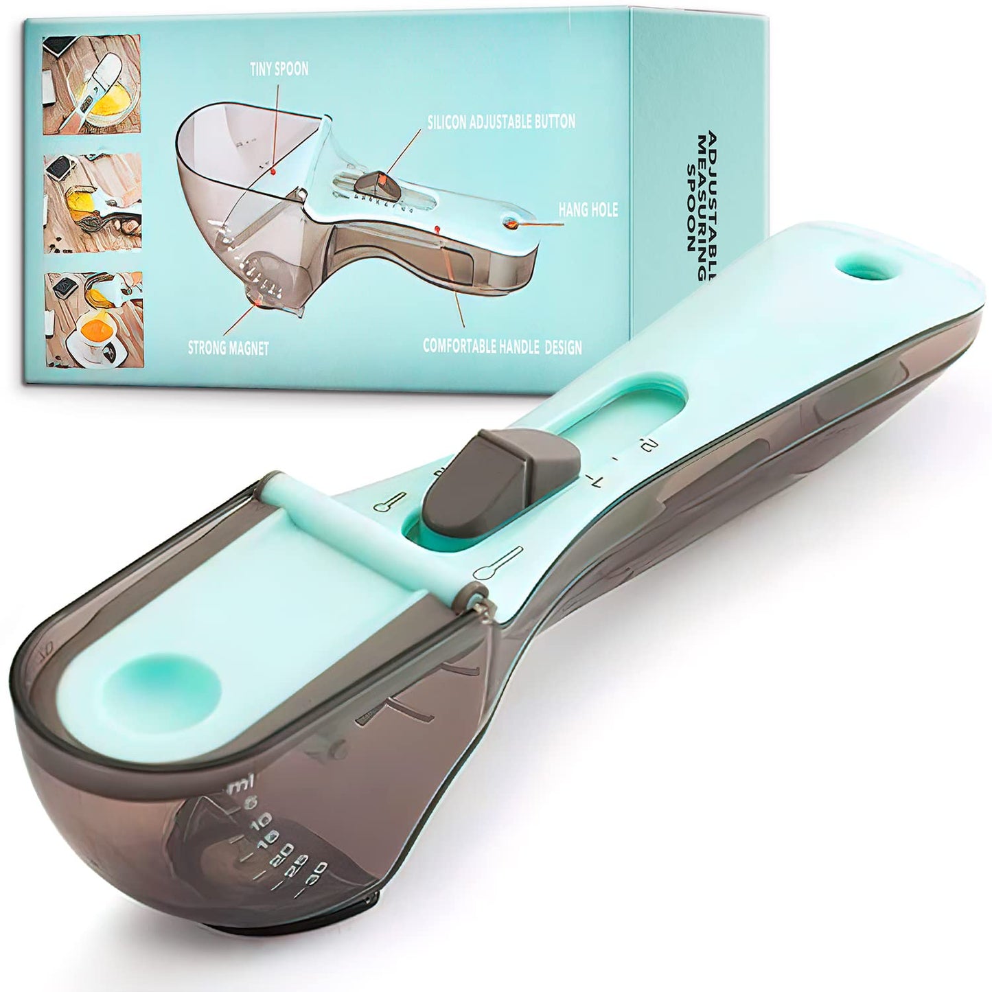 Cuillère à mesurer en plastique avec échelle - ملعقة قياس بلاستيكية للمطبخ