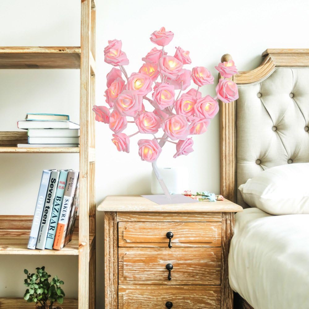 Lampe a chevet en forme D'Arbre à Fleur Lumineux