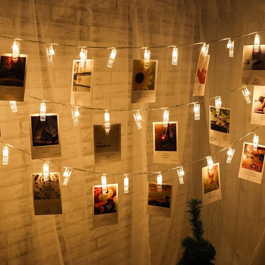 Clips lumineux pour accrocher des photos décoration intérieure تنزوت