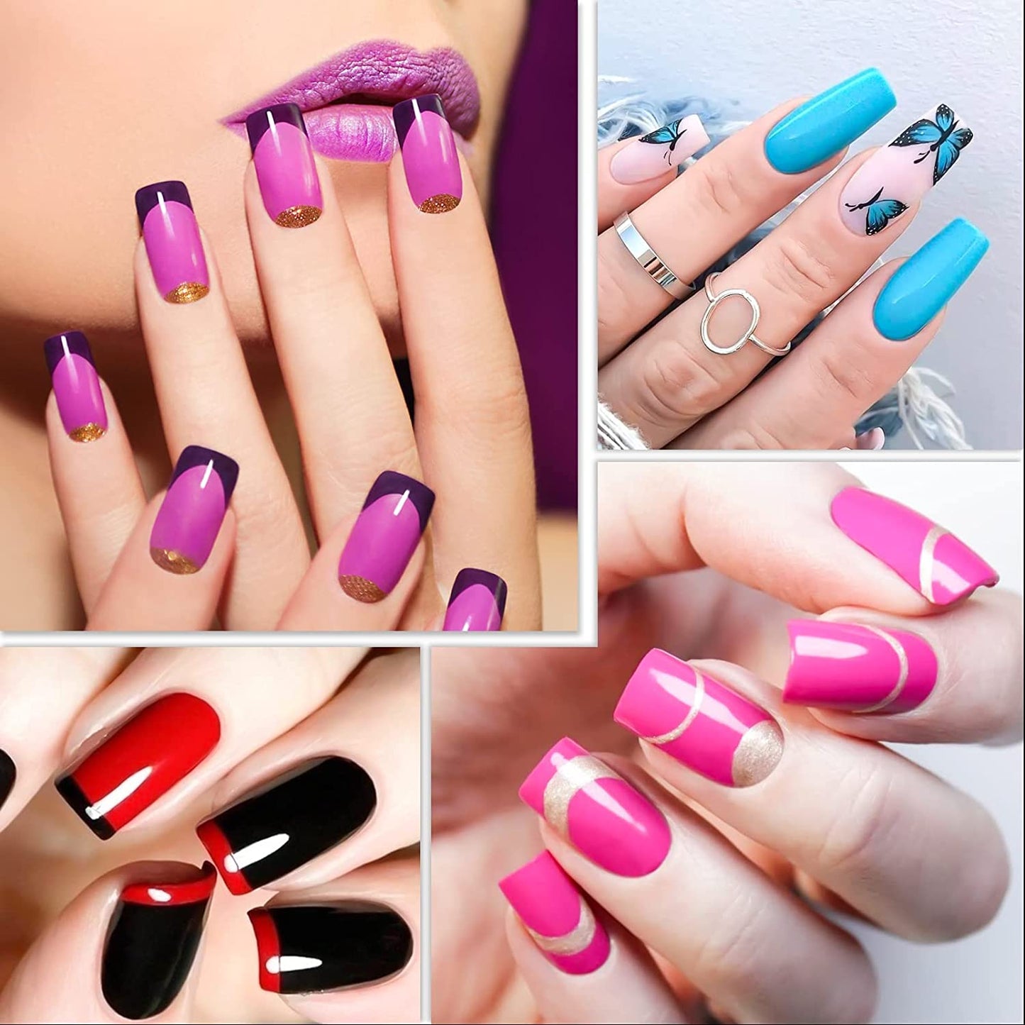 Boite 500 Pcs Pose Capsules 10 Sizes ongles transparent