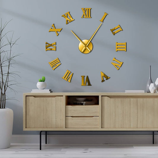 Horloge Murale Romain 3D pour Salon Chambre Décorations Moderne تنزوت