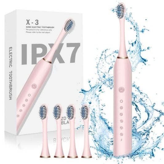 Brosse à dents électrique Sonic X3 pour adultes avec 6 modes de fonctionnement avec extra têtes – فرشاة أسنان كهربائية 6 أوضاع تشغيل و رؤوس إضافية تنزوت