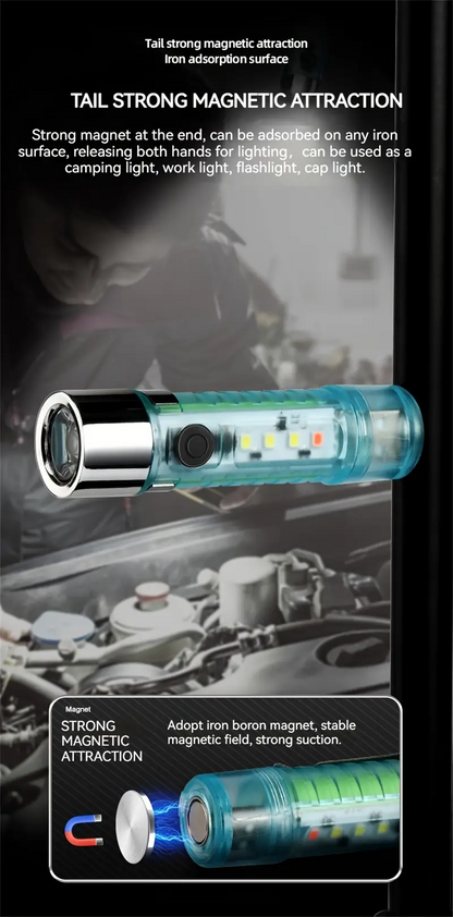 Mini lampe de poche LED multifonction super lumineuse avec aimant ZJ-023