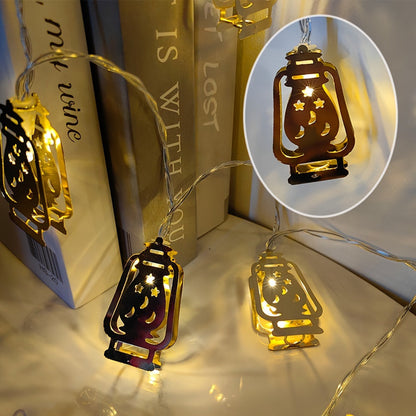Guirlande lumineuse Fawanis de Ramadan 1.6 M / 10PCS – أضواء زينة رمضانية من فوانيس