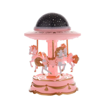 Carrousel Music Box avec projecteur ciel étoilé