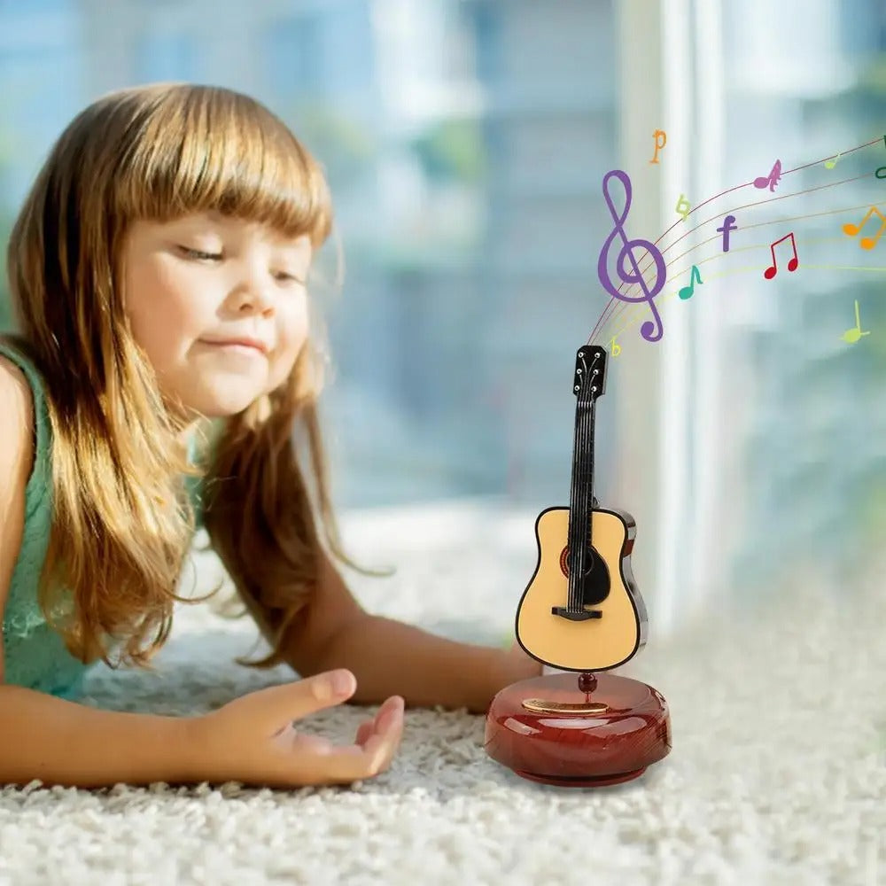 Mini instrument de musique rétro GUITARE, boîte à musique Décoration