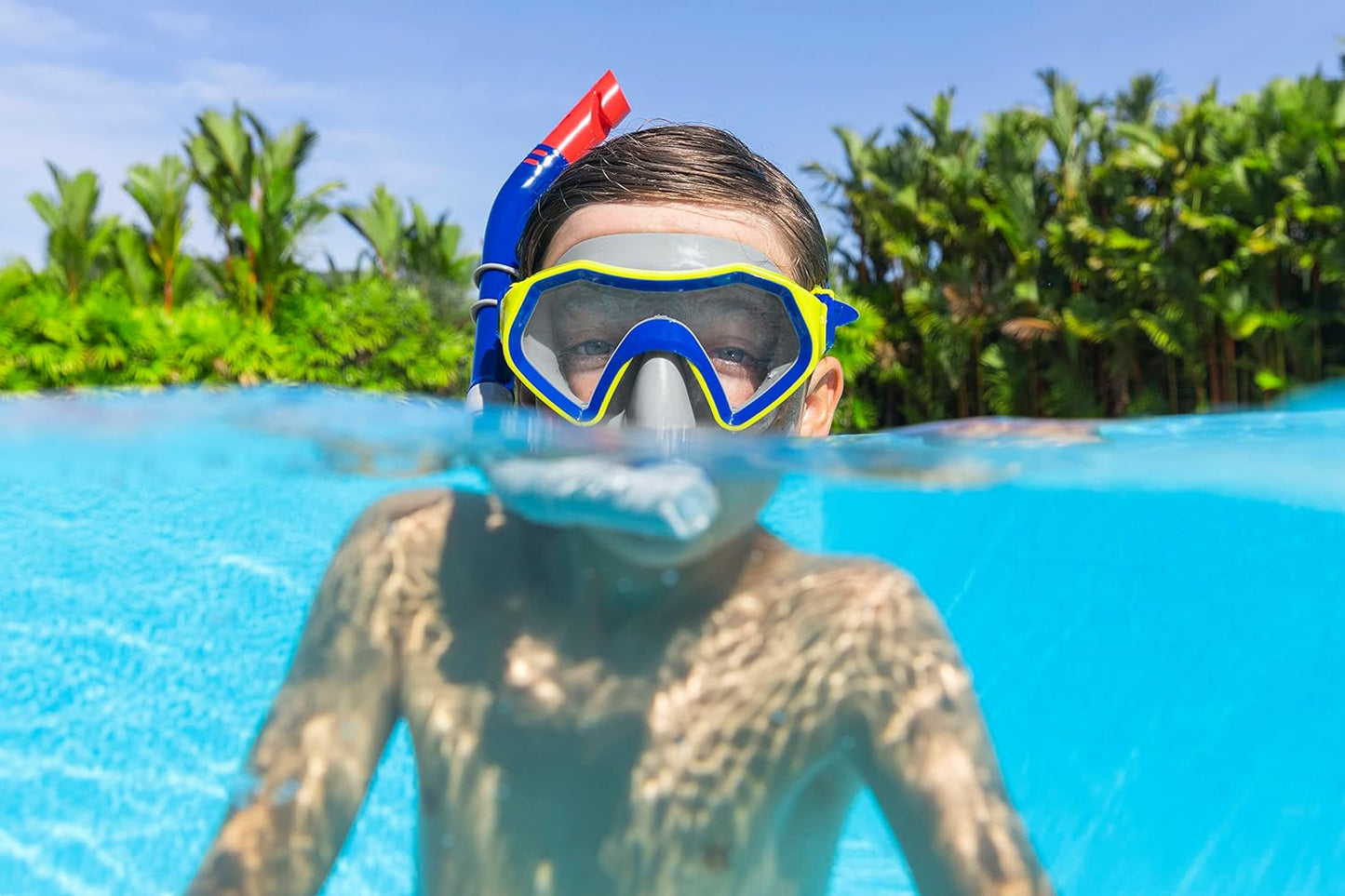 Bestway Masque et Tuba Crusader pour Jeunes Enfants à partir de 7 Ans 24025