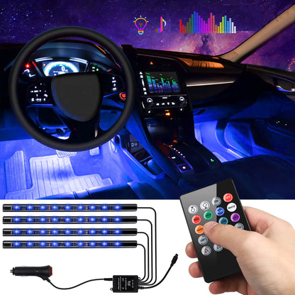 Sound atmosphere lamp 48 LED pour voiture - تنزوت