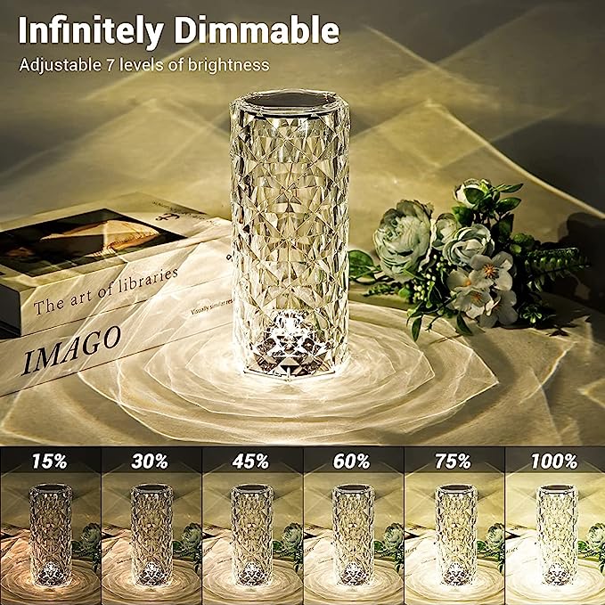 Lampe led en cristal Diamant style RGB 16 Couleurs