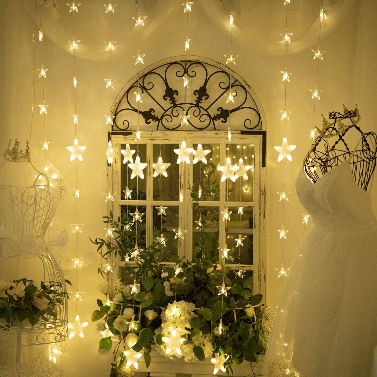 Guirlande lumineuse rideau Stars LED Imperméable 2.5/3.5M 220V