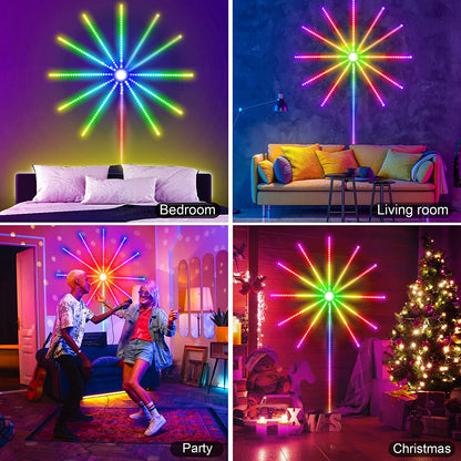 feux d’artifice App Smart Control IC Led RGB Light décoration de la maison