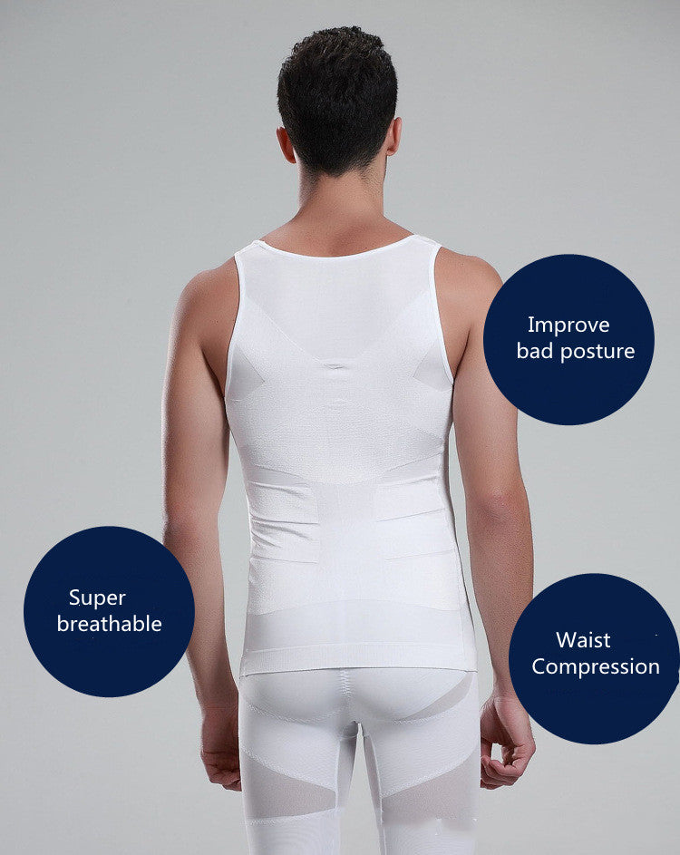 Compression Shaper Homme Anti-Gynécomastie et Amincissant - قميص ضاغط رجالي لتنحيف الجسم وإخفاء التثدي