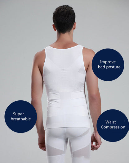 Compression Shaper Homme Anti-Gynécomastie et Amincissant - قميص ضاغط رجالي لتنحيف الجسم وإخفاء التثدي