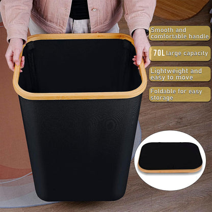 Panier à linge pliable de haute qualité 70L avec couvercle – سلة أغراض منزلية