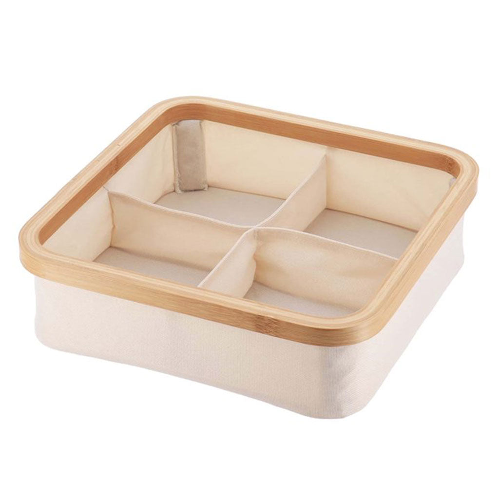 Panier de rangement pour salle de bain en feutre tissé 4 compartiments – سلة تنظيم الأغراض في الحمام