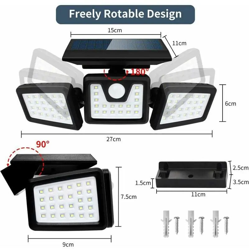 Lampe solaires d’extérieur etanche 112 LED Avec détecteur de mouvement FL-1725A