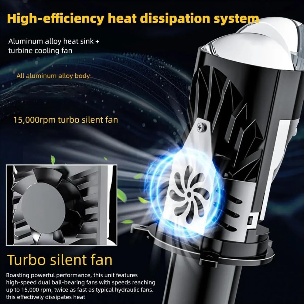 Ampoules de Phare LED H4 à Double Projecteur 20000LM 100W G19 H4 - مصباع دراجات نارية عالي السطوع