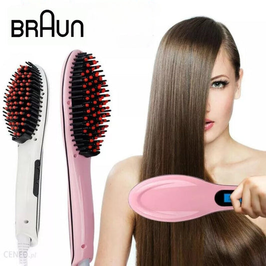 Braun Brosse à cheveux en céramique avec écran LCD chauffage numérique