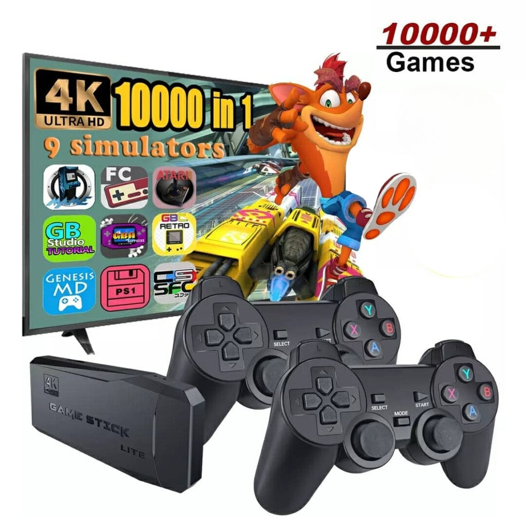 Console de jeu vidéo rétro avec 10000 jeux intégrés +2 manette sans fil 4K HDMI تنزوت
