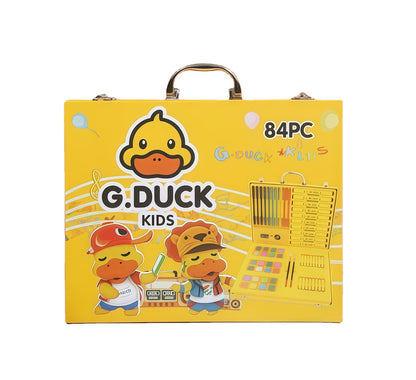 Coffret d'Art Peinture et Coloriage pour Enfants Mallette Canard Jaune - علبة أدوات الرسم والتلوين للأطفال مع حقيبة