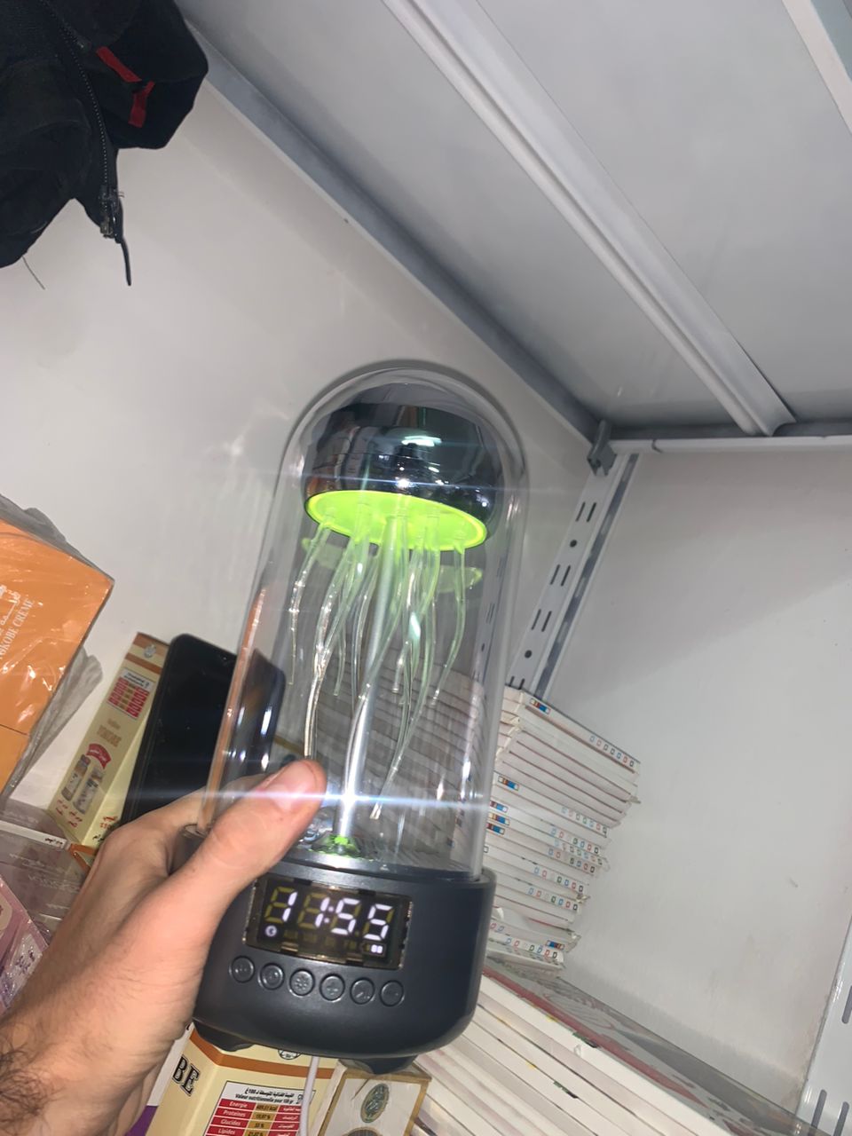 Haut-parleur Bluetooth Méduse, Aquarium avec lumière d'ambiance 7 couleurs
