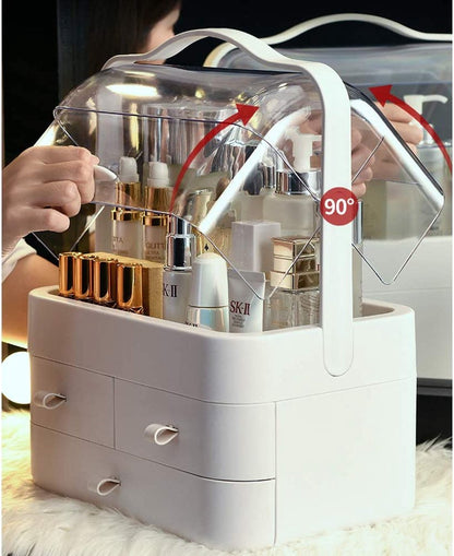 Boîte De Rangement Pour Maquillage Et Cosmétiques Avec 3 Tiroirs