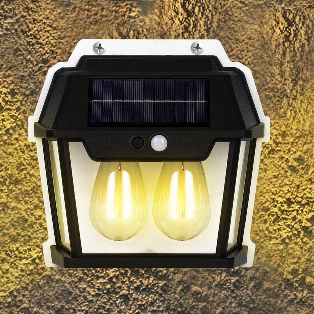 Applique murale solaire étanche pour petite maison, fil Rett à induction, lumière chaude, cour, villa, jardin, extérieur