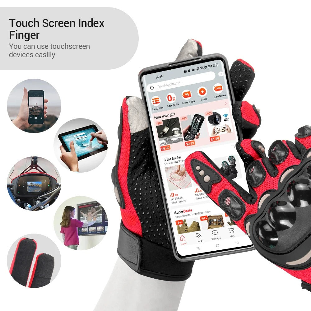 Pack Moto Hiver Cagoule Professionnel + Gants Pro Biker respirants avec protections antidérapantes